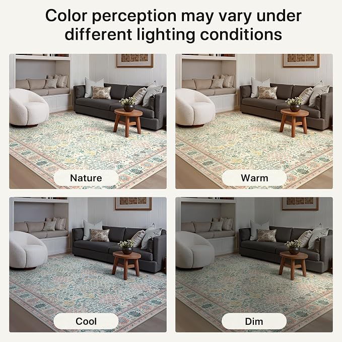 Bavni Area Rugs for Living Room, 5x7 Area Rugs Non-Slip Washable，Ultra-Thin - Image 8