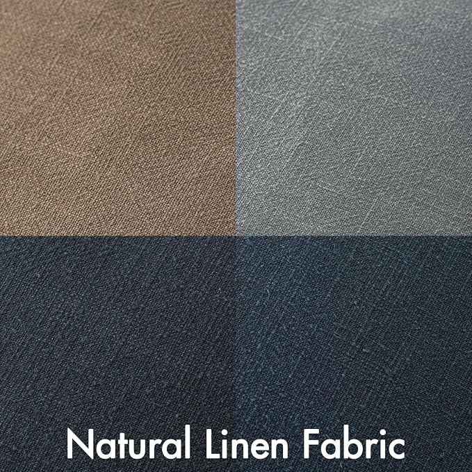 MIULEE Neutral Navy Linen Pillow Covers Pack of 4 Decorative Natural Throw - Image 2