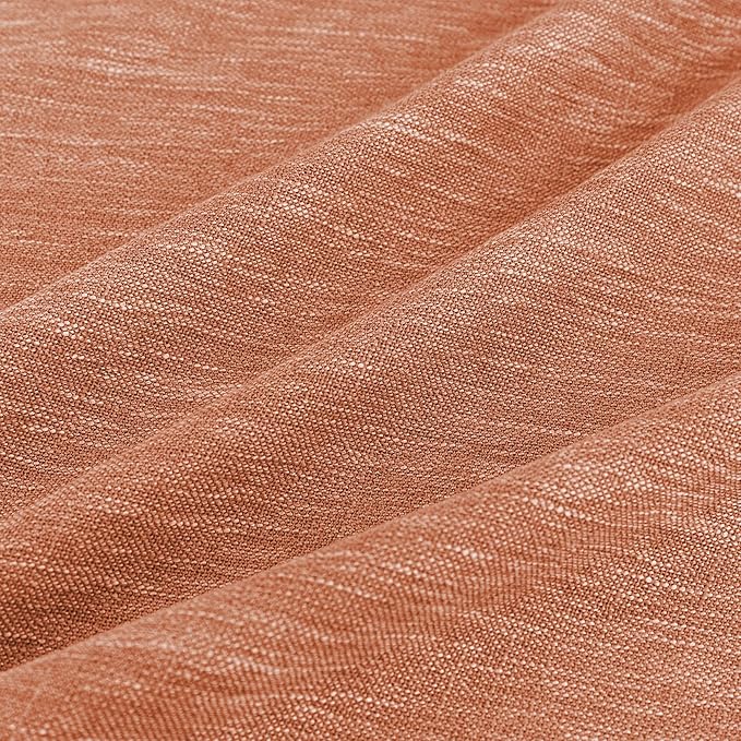 MYSKY HOME Orange Curtains for Bedroom, Short Curtains for Small Window - Image 6