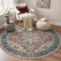 GENIMO 5FT Round Area Rugs for Living Room, Circle Rugs Machine Washable Low by GENIMO