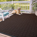 OLANLY Front Door Mat Outside Entrance 71x47, Heavy Duty Sturdy Natural Rubber by OLANLY
