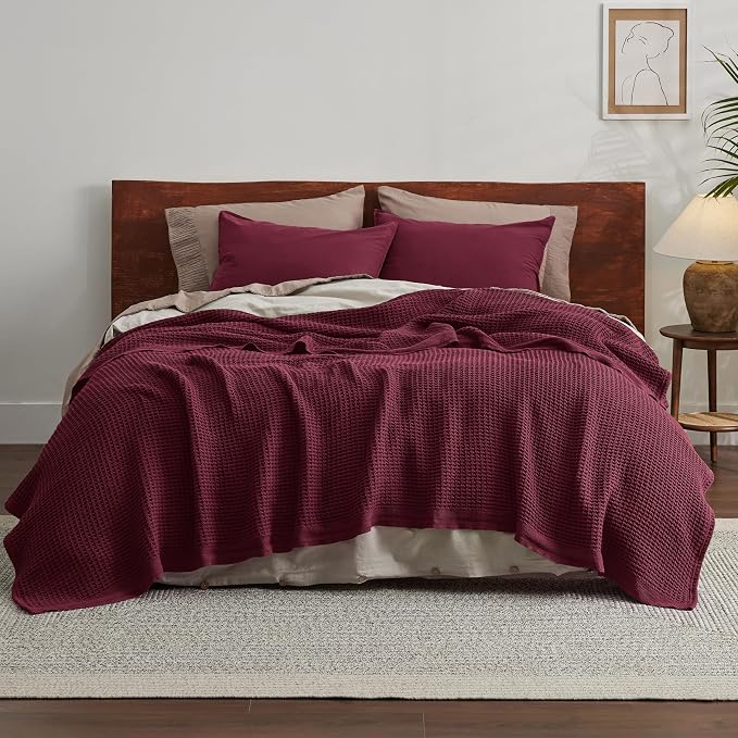 Bedsure Gentlesoft 100% Cotton Blanket Queen Size - Image 3