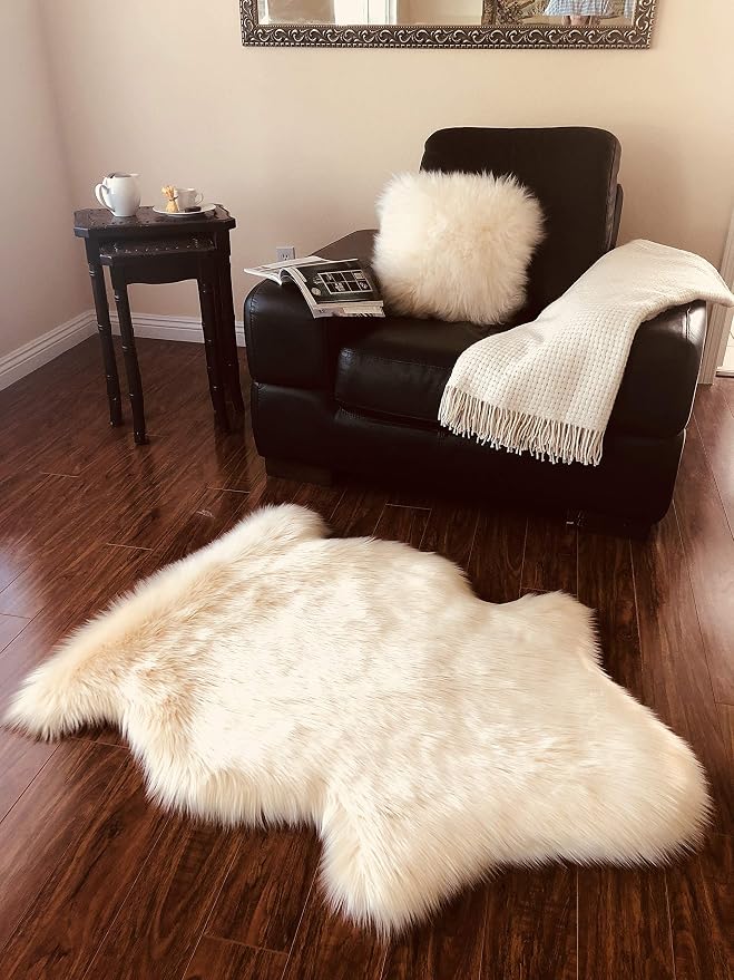 Free Shape Luxury Soft Fluffy Shag Area Rug Single 2’x3’, 60x90cm by LAMBZYRUGS