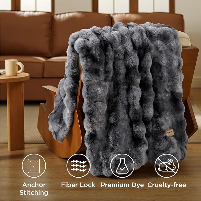 Bedsure GentleSoft Fluffy Fuzzy Twin Blanket, Soft Cozy Fleece Faux Fur Blanket - Image 6