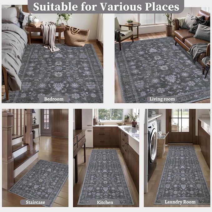 Tangsoo 2x3 Grey Rug Small Throw Rugs - Image 7