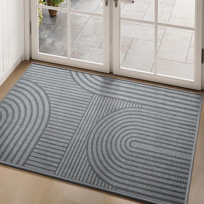 Front Door Mat 36''x59'', Absorbent Dirt Resist Washable Non Slip Low-Profile - Image 9