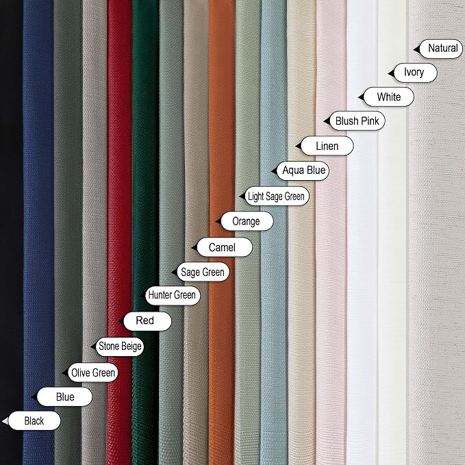 Chyhomenyc Orange Curtains 54 Inch Length 2 Panels, Faux Linen Textured Semi - Image 7