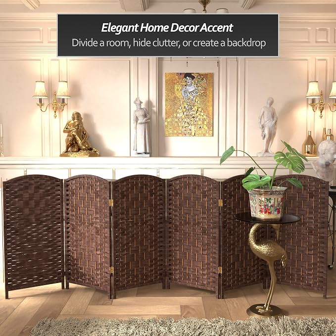 Red Lantern 3 ft. Short Diamond Weave Fiber Folding Screen - Image 2