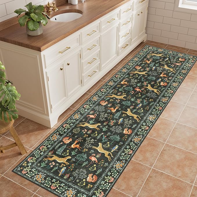 DUKINO 2.6x8 Rug for Hallway, Washable Kitchen Runner Rug - Image 2