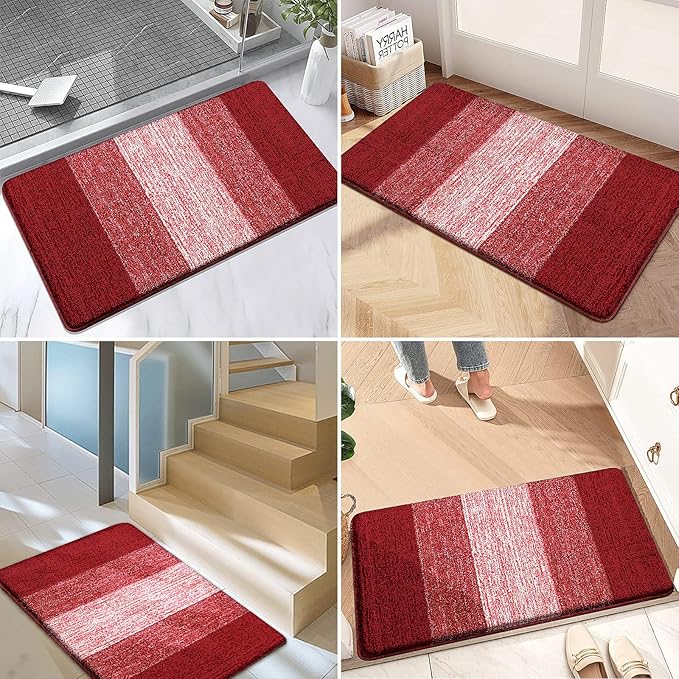 Kitinjoy Indoor Outdoor Door Mat, 48x30 Non-Slip Absorbent Dirt Trapper - Image 6