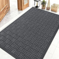 OLANLY Front Door Mat Outside Entrance 47x32, Heavy Duty Sturdy Natural Rubber by OLANLY