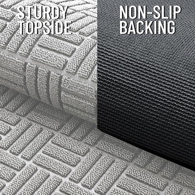 OLANLY Front Door Mat Outside Entrance 71x47, Heavy Duty Sturdy Natural Rubber - Image 4