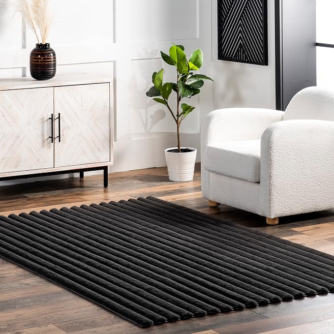 Nuloom SuperiorWash Collection Kai Charcoal, Fluffy and Cozy, High Traffic by nuLOOM