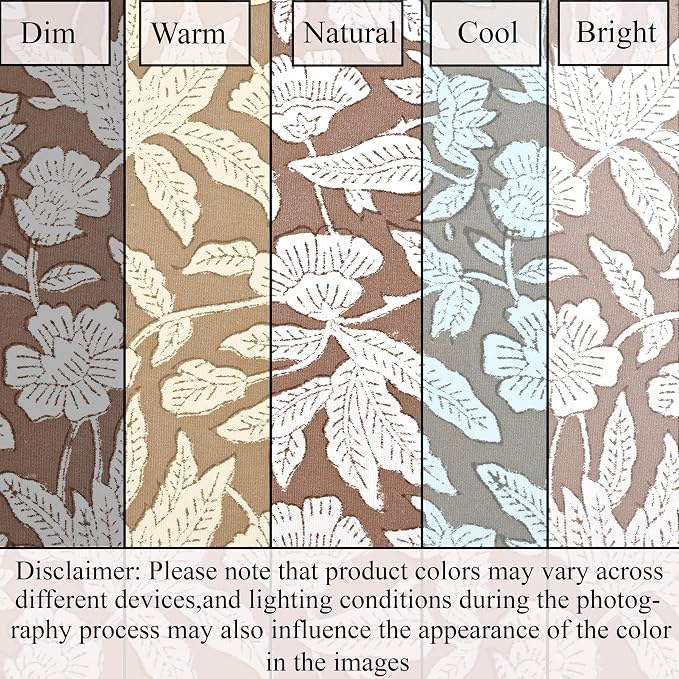 Ridhi Block Print Oak Brown Pillow Cover 18" x 18" Decorative Couch Pillows - Image 7