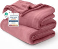 Bedsure GentleSoft Fleece Bed Blankets Queen Size Dusty Rose by BEDSURE
