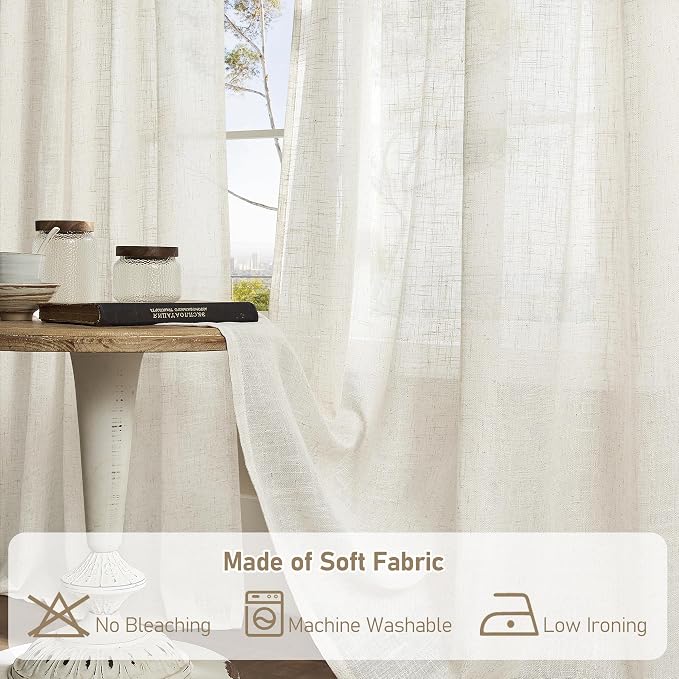 LAMIT Natural Ivory Linen Curtains - Image 8