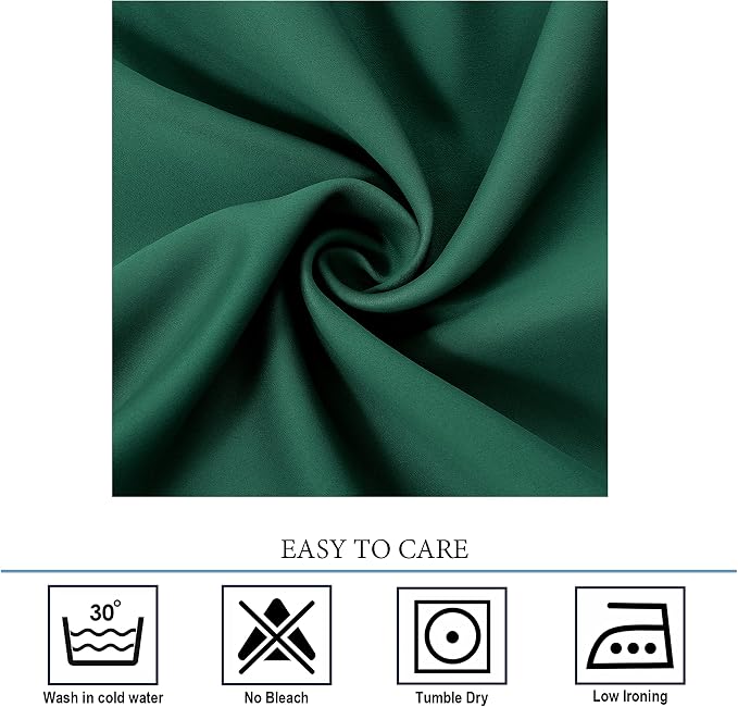 Diraysid Green Grommet Blackout Curtains - Image 5