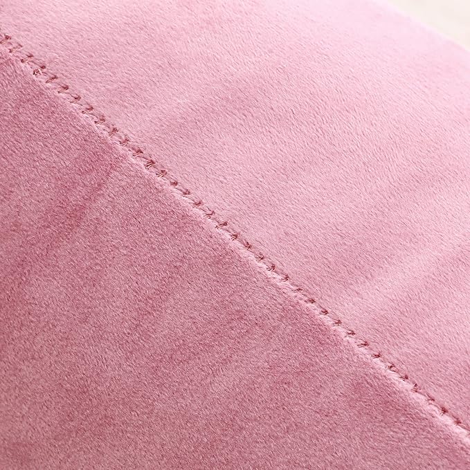 NiNi ALL Decorative Throw Pillow Covers Velvet 22x22 Inch Pack of 2 Pink - Image 4