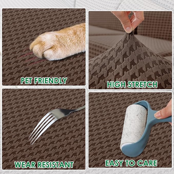 MAXIJIN Couch Cushion Covers for Sectional Sofa, Stretch Sofa Cushion Cover - Image 3