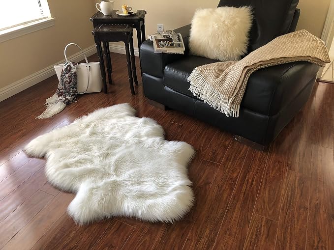 Free Shape Luxury Soft Fluffy Shag Area Rug Single 2'x3', 60x90 cm by LAMBZYRUGS