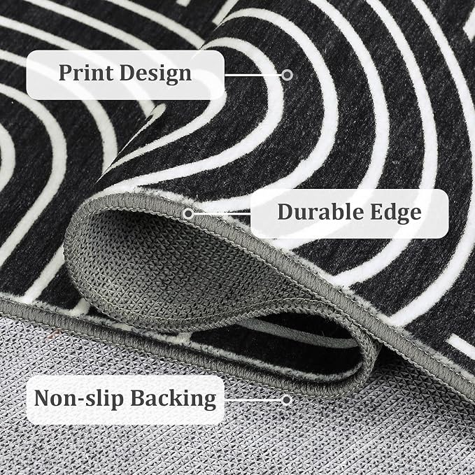 ROYHOME Washable Rug 6ft Area Rugs - Image 7