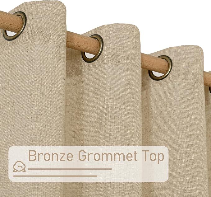 LAMIT 60 Inch Sheer Linen Curtains - Image 3