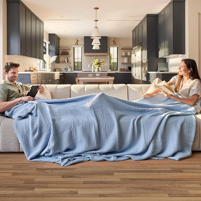 Bedsure Gentlesoft 100% Cotton Throw Blanket - Image 2