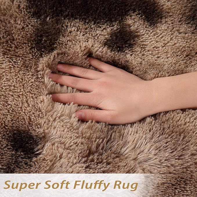 CAROMIO 9x12 Fluffy Area Rugs for Living Room Modern Plush and Thick Faux Fur - Image 4