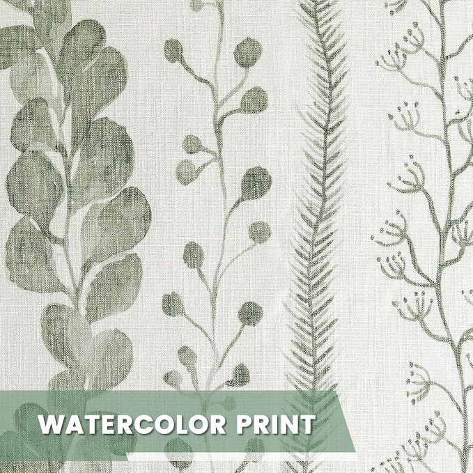 MEETSKY Sage Green Curtains 108 Inches Long 2 Panels Boho Curtains - Image 4