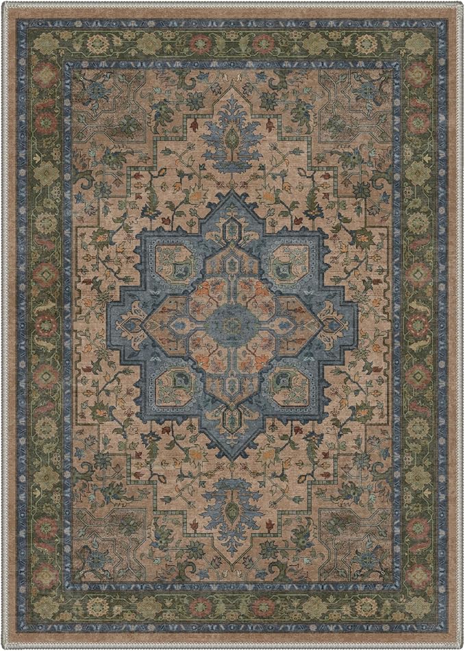 GENIMO 5x7 Area Rugs for Living Room, Machine Washable Rug, Non Slip Indoor - Image 6