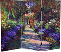 Red Lantern Double Sided Works of Monet Canvas Folding Screen by RedLantern