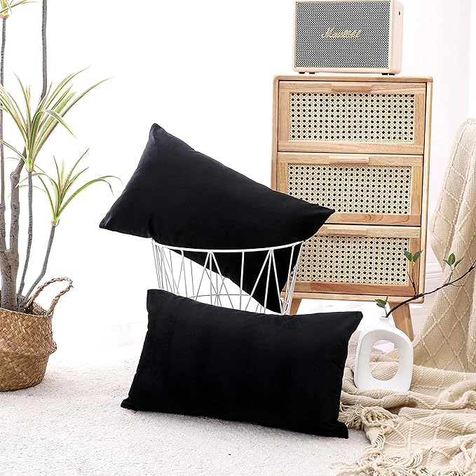 NiNi ALL Decorative Throw Pillow Covers Pack of 2 Velvet Throw Pillow Cases by NiNiALL