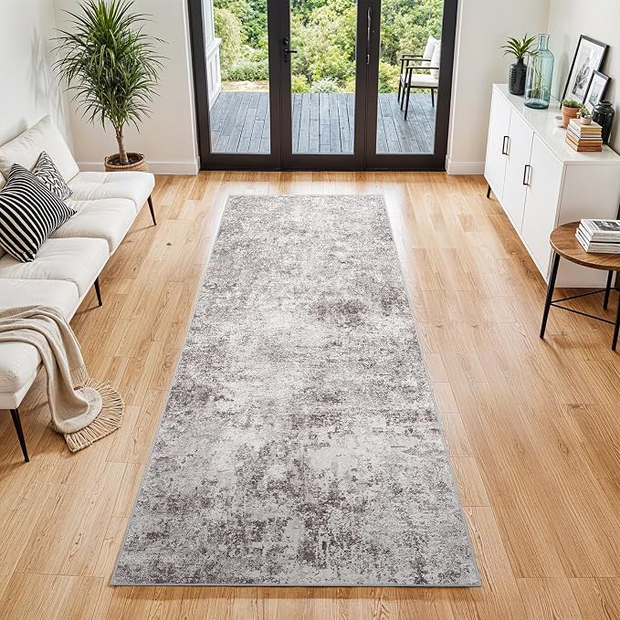 2x6 Washable Kitchen Runner Rug – Abstract Non-Slip Mat by Puino