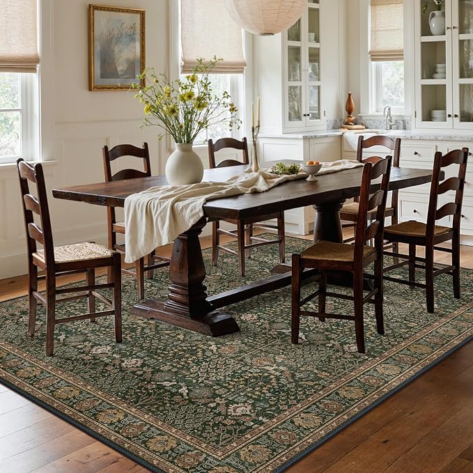 Bavni Washable Rugs 9x12-Machine Washable Rug Lightweight Low Pile, Vintage - Image 5