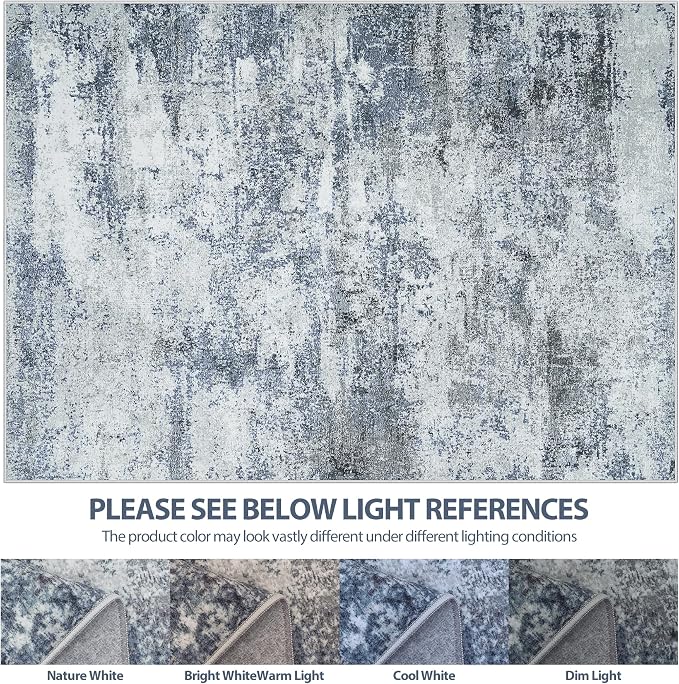 9x12 Area Rugs for Living Room Washable: Abstract Large Rug for Dining Room - Image 7