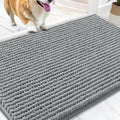 OLANLY Dog Door Mat for Muddy Paws 34x21, Ultra Absorbent Chenille Mud Doormat by OLANLY