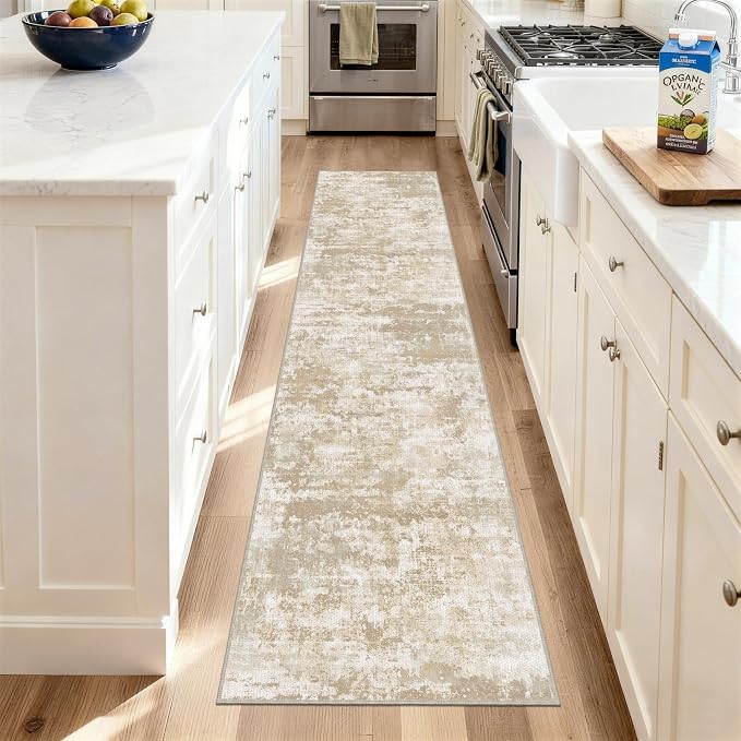 Runners for Hallways Non-Slip 2x8 Washable Kitchen Rug Abstract Tear and Stain by TTelephant