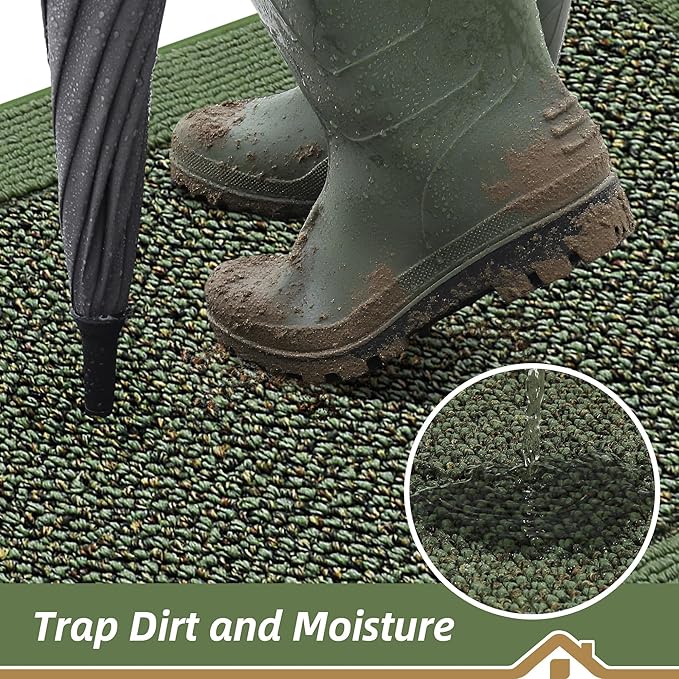 BEQHAUSE Indoor Door Mat 20" x 32", Dirt Trapper Door Mats Non-Slip Entryway - Image 3