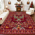 8x10 Area Rugs Living Room Rug: Christmas Washable Rug Floral Soft Carpet by EXPEDIX