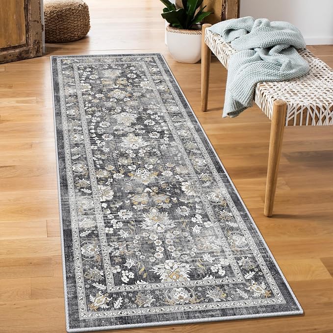 LOKHOM Washable Runner Rug, 2x6 Non-Slip Vintage Kitchen Rug - Image 3