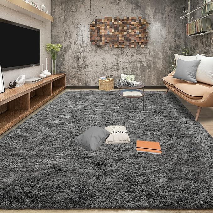 Tepook Soft Fluffy Rugs for Bedroom, 4x6 Area Rug for Living Room, Modern - Image 3