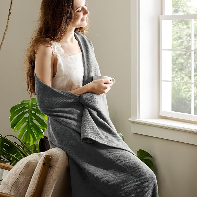 Bedsure GentleSoft 100% Cotton Blanket Twin XL Size - Image 3