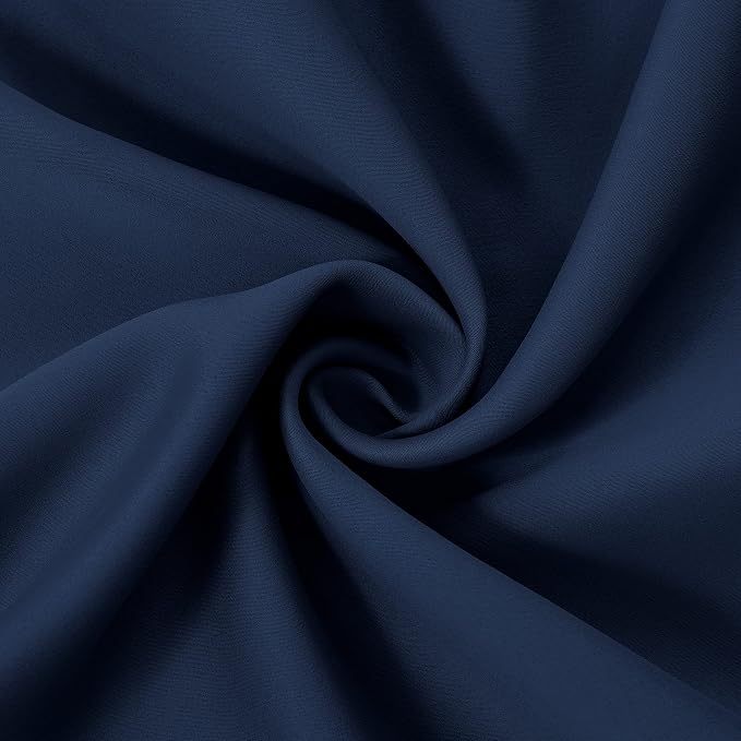Diraysid Navy Blue Grommet Blackout Curtains - Image 8