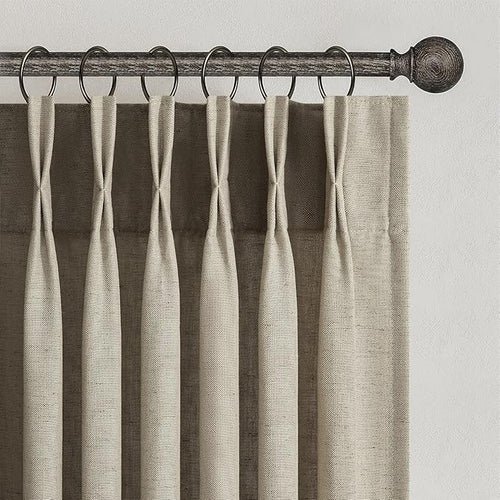 120 Inches Long Pinch Pleated Semi Sheer Curtains by Topfinel