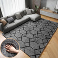 ONASAR Rugs for Living Room, Fluffy Soft 5x8 Grey and Black Geometric Area Rug by ONASAR