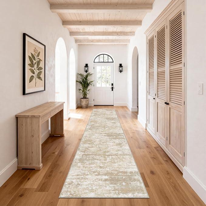 Non Slip Floor Runners for Dogs 2.6x14 Washable Runner Rug Abstract, Joint - Image 2
