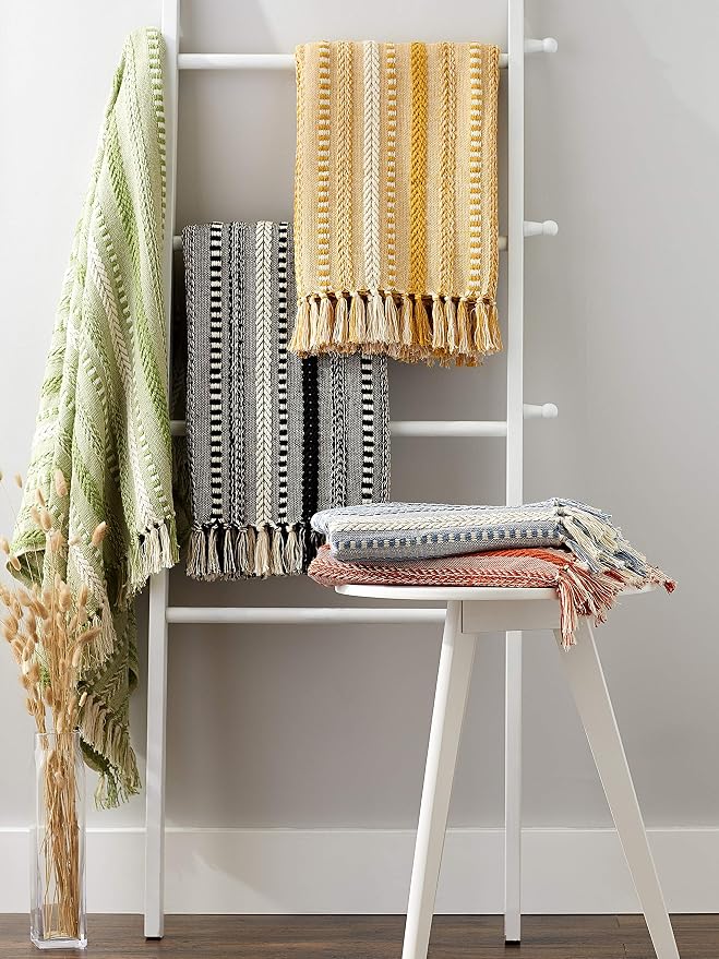 DII Braided Striped Decorative Throw Blanket - Image 6