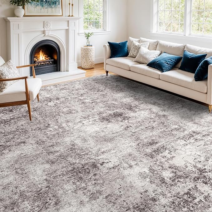 12x12 Square Living Room Area Rug by Puino