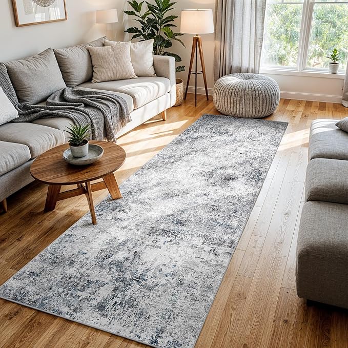 3x7 Washable Hallway Runner Rug – Abstract Non-Slip Mat - Image 4