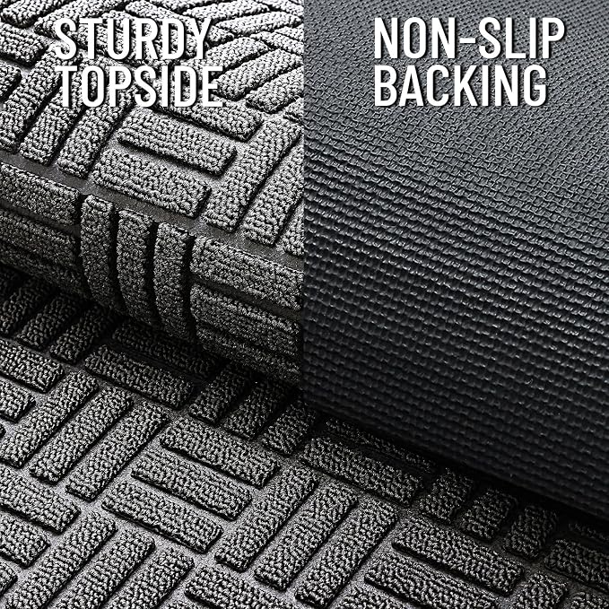 OLANLY Front Door Mat Outside Entrance 71x47, Heavy Duty Sturdy Natural Rubber - Image 4